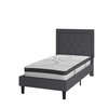 Flash Furniture Twin Size Dk Gray Fabric Platform Bed w/ Mattress SL-BM10-29-GG